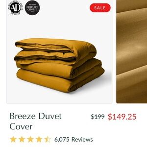Breeze Duvet Cover and Sheet Set in Ochre - Lightweight All-Season Bedding